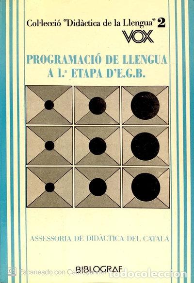 Libros: Programaci&oacute; de Llengua a 1&ordf; etapa d'EGB- 9788471533289