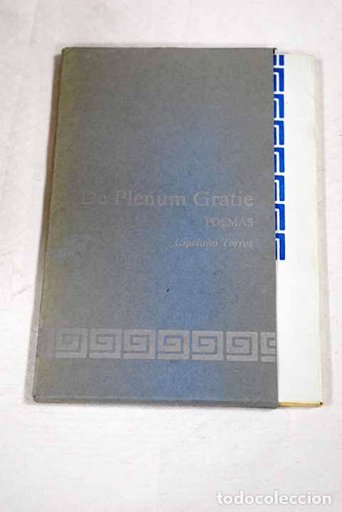Livros em segunda m&atilde;o: De plenum gratie: poemas.- Torres, Cipriano