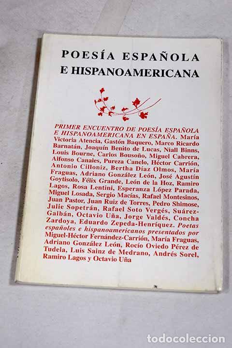 Libros: Poes&iacute;a espa&ntilde;ola e hispanoamericana