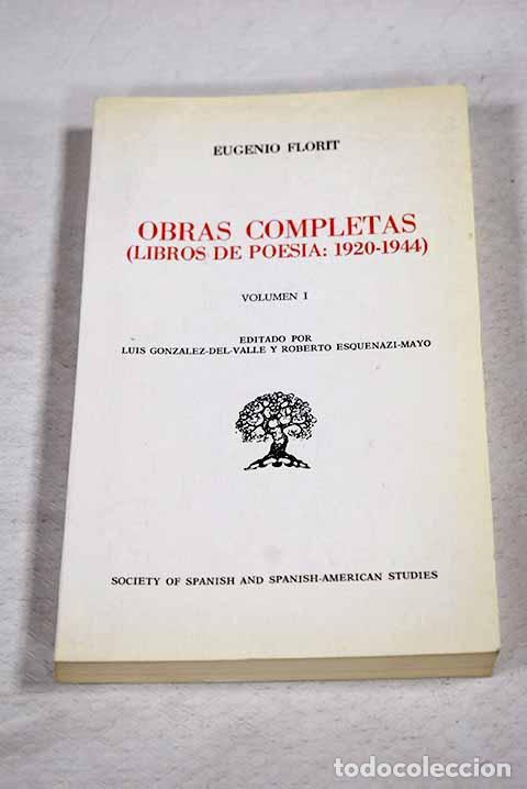 books: Obras completas, tomo I.- Florit, Eugenio