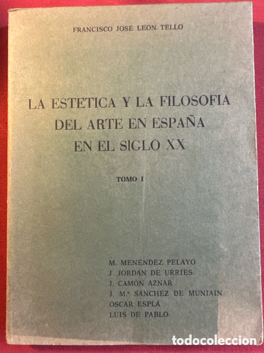Libros: La est&eacute;tica y la filosof&iacute;a del arte en Espa&ntilde;a en el siglo XX