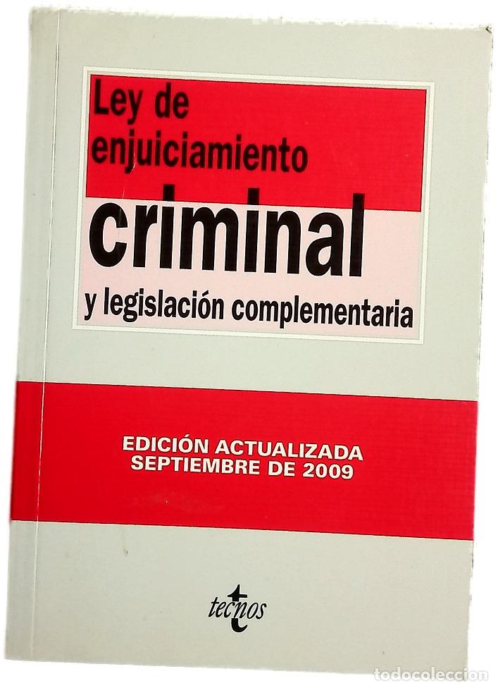 Libros: Ley de enjuiciamiento criminal y legislaci&oacute;n complementaria