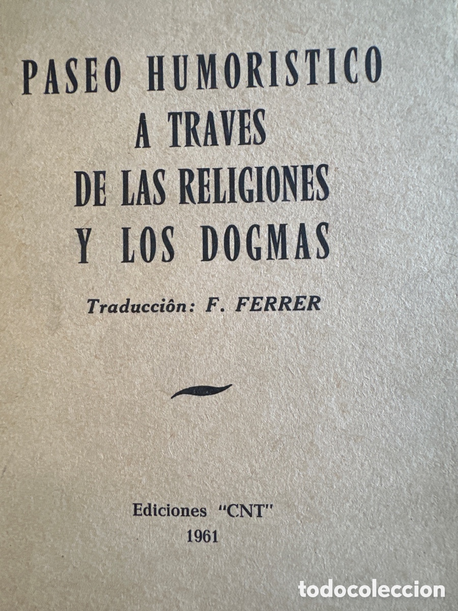 Libros: Paso humor&iacute;stico a trav&eacute;s de las religiones y los dogmas