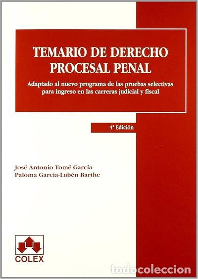 Libros: Temario de derecho procesal-penal- 9788478798698
