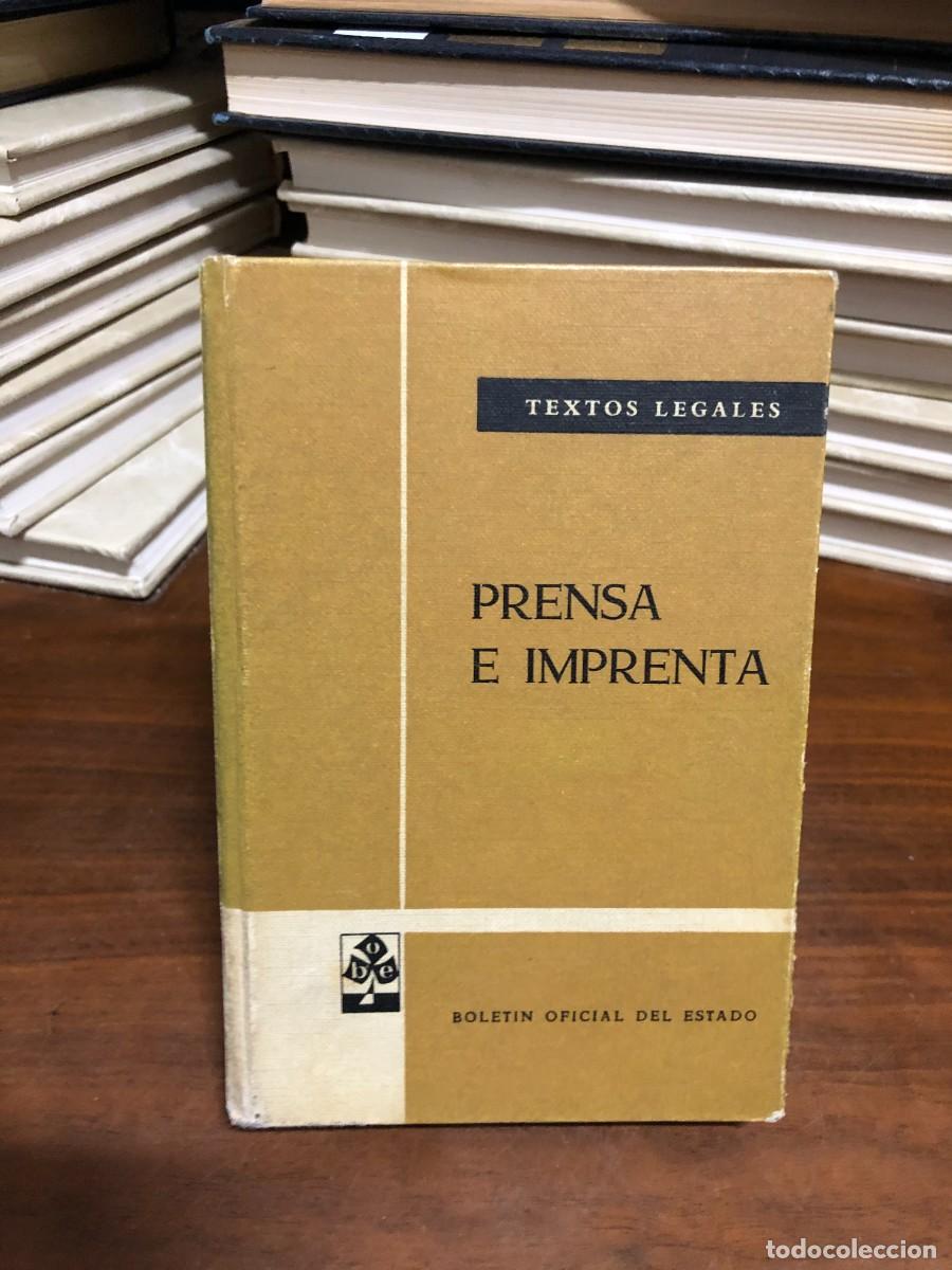 Libros: Textos Legales: Prensa e Imprenta Bolet&iacute;n Oficial del Estado