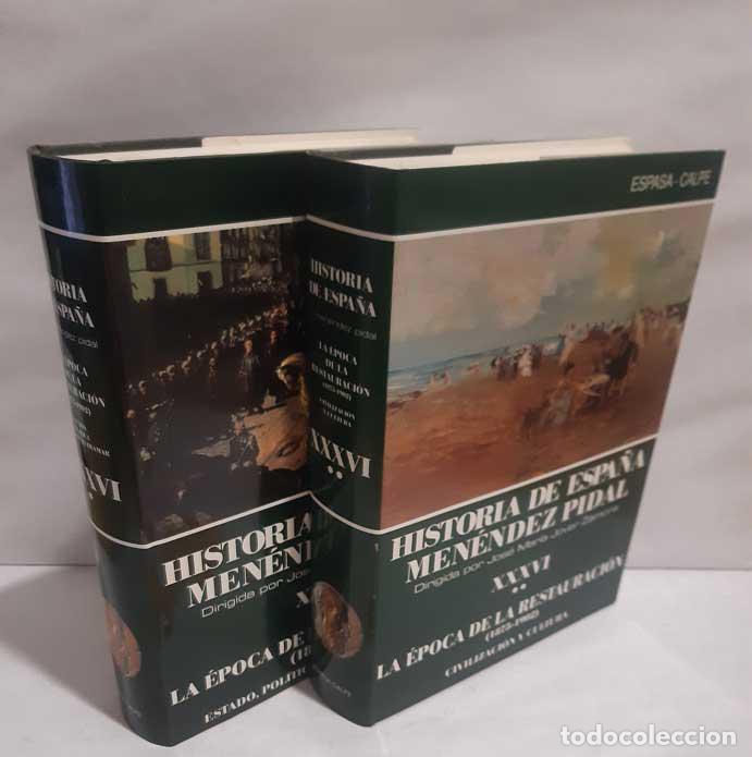 Livros em segunda m&atilde;o: HISTORIA DE ESPA&Ntilde;A MEN&Eacute;NDEZ PIDAL XXXVI LA &Eacute;POCA DE LA RESTAURACI&Oacute;N 1875-1902 (2 TOMOS) - ESPADAS BU