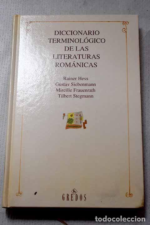 Livres: Diccionario terminol&oacute;gico de las literaturas rom&aacute;nicas