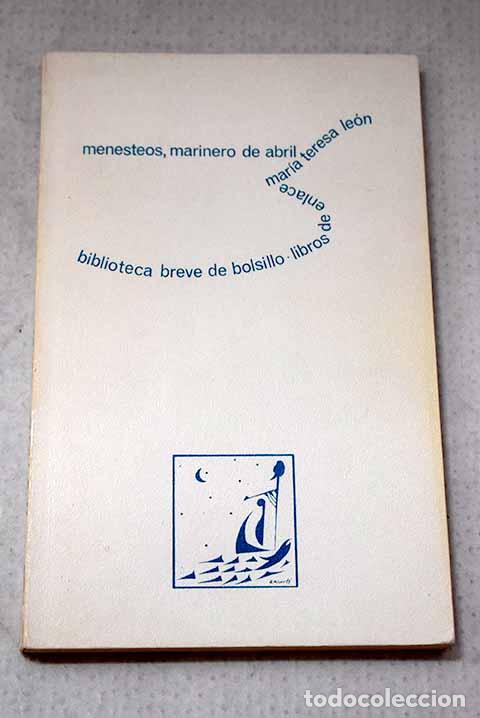 Livros em segunda m&atilde;o: Menesteos, marinero de abril.- Le&oacute;n, Mar&iacute;a Teresa
