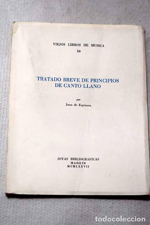 Livros em segunda m&atilde;o: Tratado breve de principios de canto llano.- Espinosa, Juan de