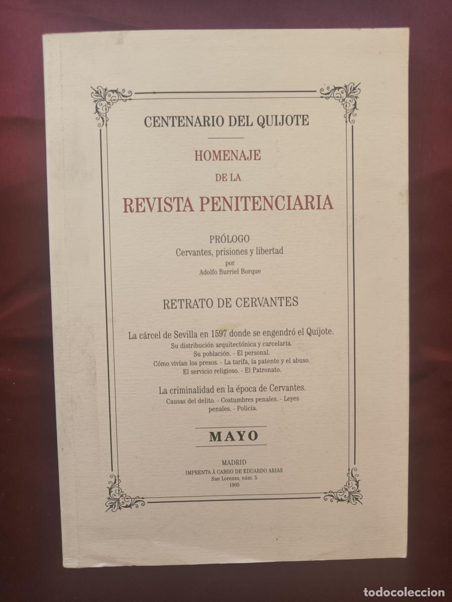 Libros: Centenario del Quijote. Homenaje de la Revista Penitenciaria - vv.aa.