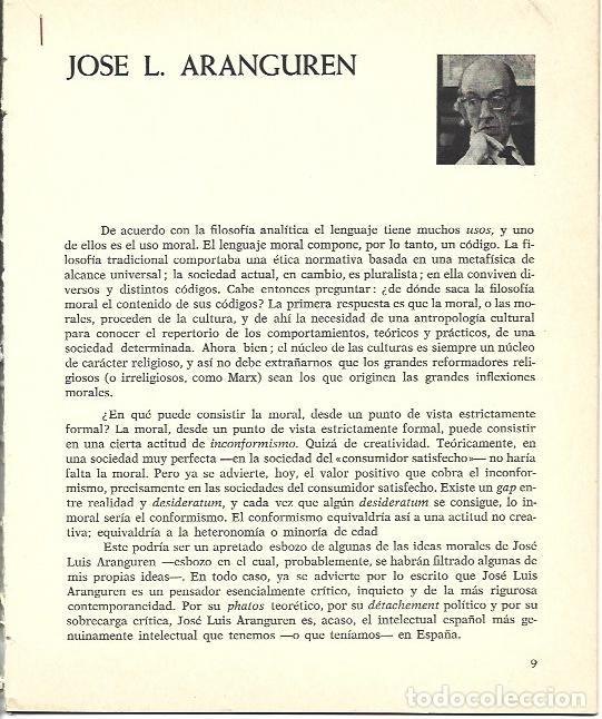 B&uuml;cher: VARIOS 7365: Jose L. Aranguren - Salvador Paniker