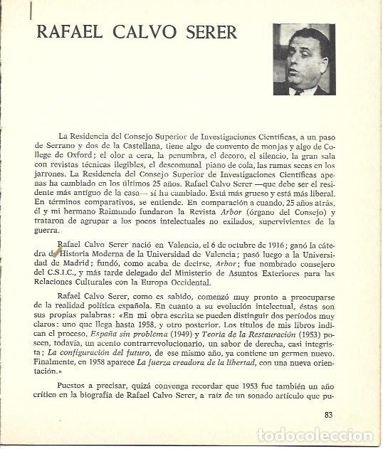 books: VARIOS 7370: Rafael Calvo Serer - Salvador Paniker