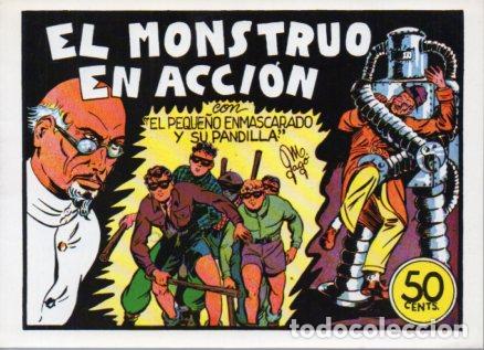 Libros: V10274 Facsimil: El Peque&ntilde;o Enmascarado y su Pandilla numero 9. El Monstruo en Accion - Manuel Gago