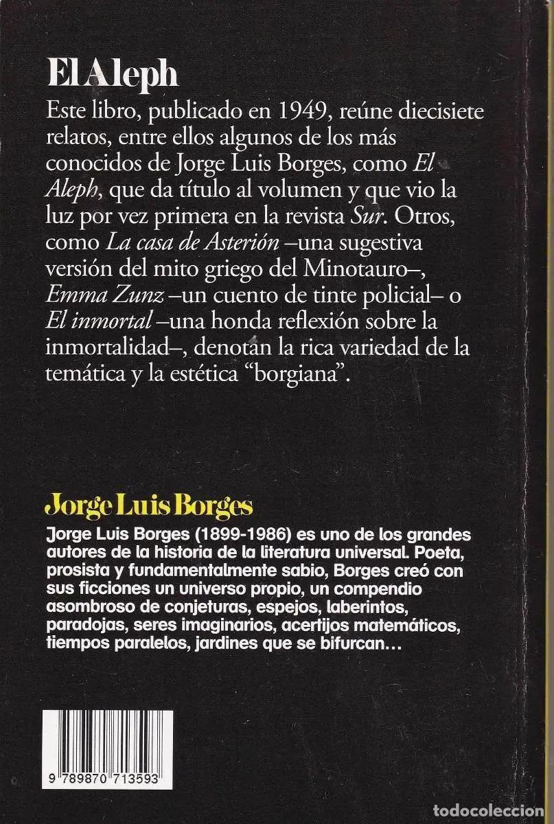 Livros em segunda m&atilde;o: Aleph - Jorge Luis Borges