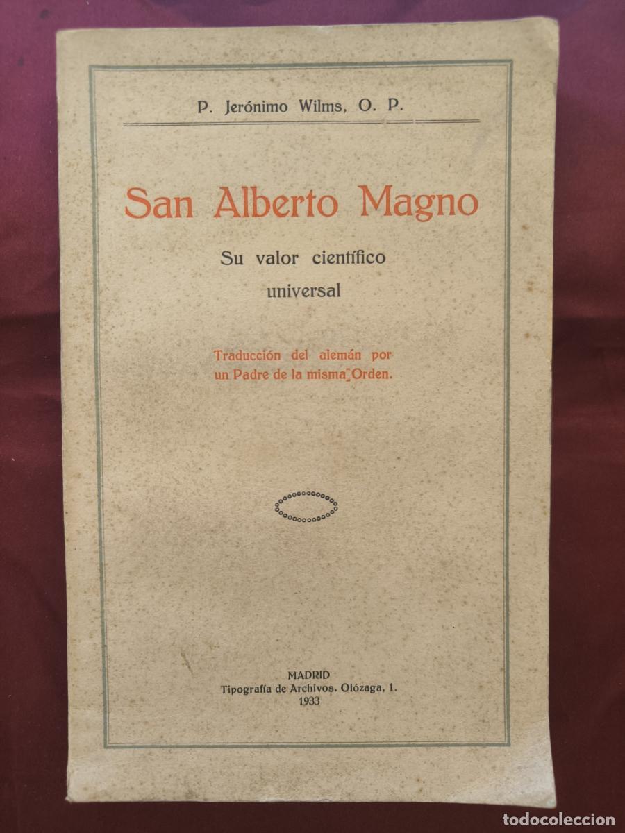 Libros: San Alberto Magno: su valor cient&iacute;fico universal - P. Jer&oacute;nimo Wilms, O.P.