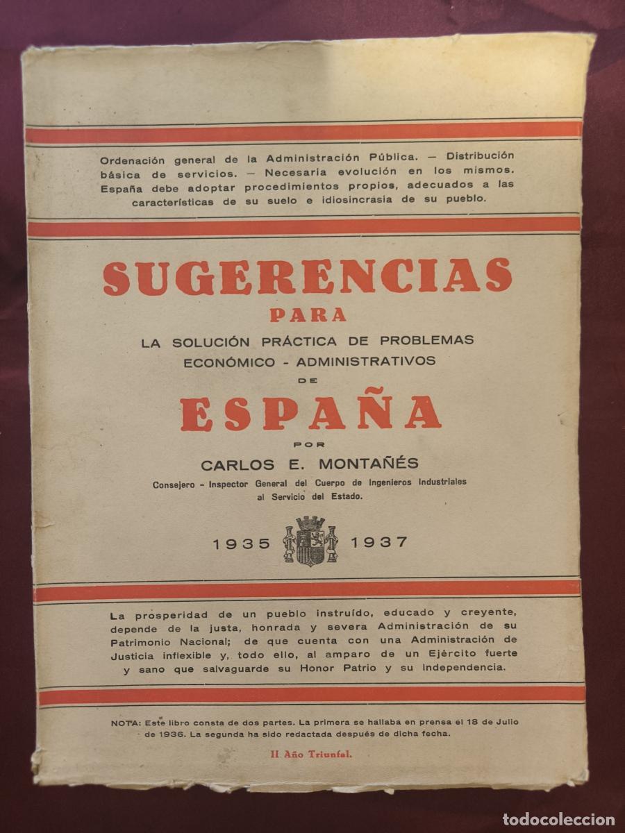 Libros: Sugerencias para la soluci&oacute;n pr&aacute;ctica de problemas econ&oacute;mico-administrativos de Espa&ntilde;a (1937) - Carl