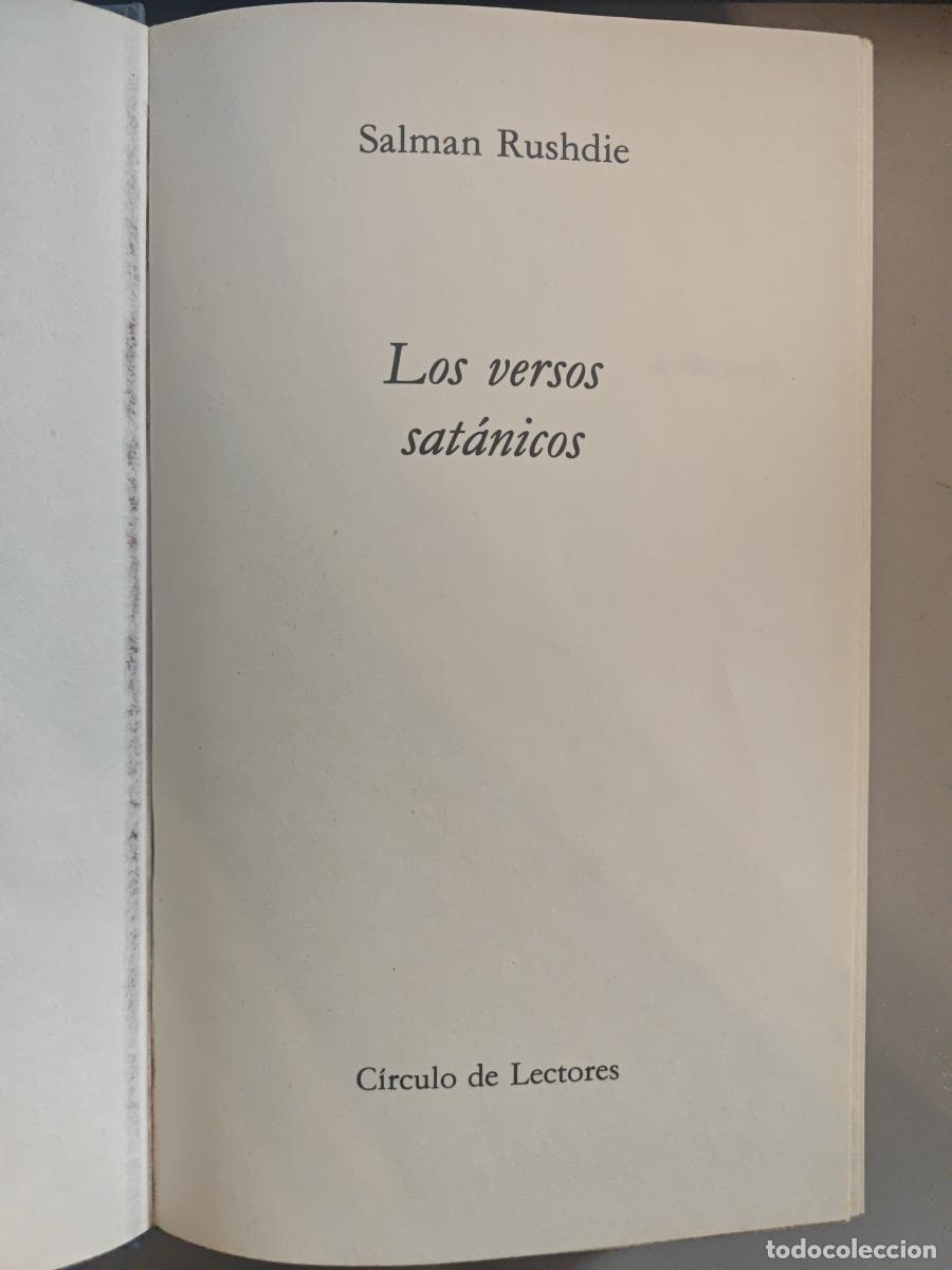 Libros: Los versos sat&aacute;nicos. - Salman Rushdie. TDK974