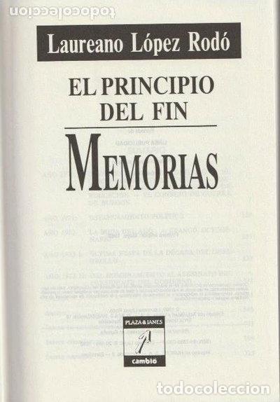 Libros: Memorias: El principio del fin- 9788478630301