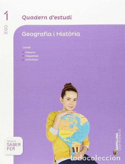 Libros: Geografia i hist&ograve;ria, 1 ESO. Quadern d'estudi- 9788490479827