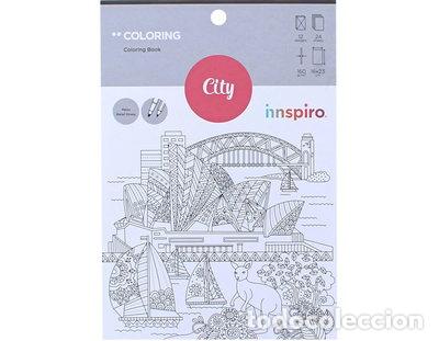 books: Innspiro Coloring Book City and Travel- 8428885371671