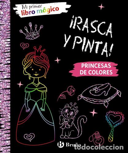 Livros em segunda m&atilde;o: PRINCESAS DE COLORES RASCA Y PINTA! MI PRIMER LIBRO MAGICO - INFANTIL
