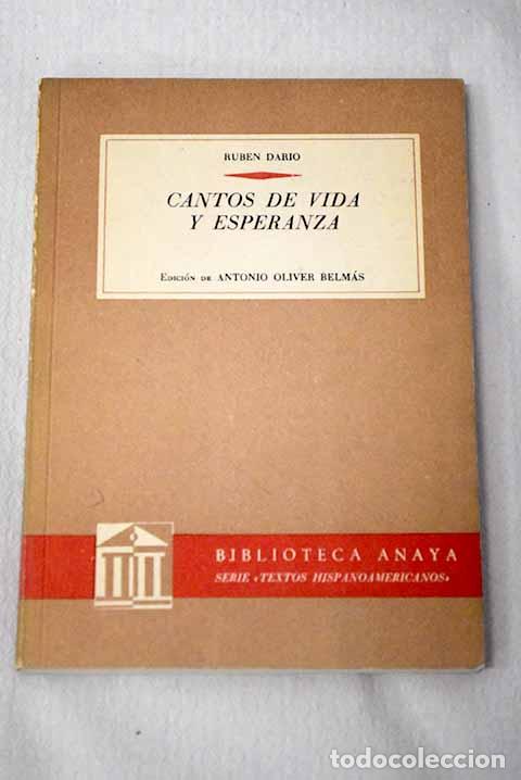 Libros: Cantos de vida y esperanza.- Dar&iacute;o, Rub&eacute;n - Foto 1