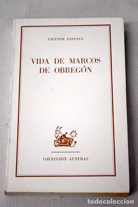 Libros: Vida de Marcos de Obreg&oacute;n.- Espinel, Vicente