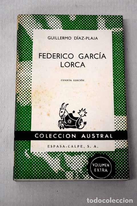 books: Federico Garc&iacute;a Lorca: Su obra e influencia en la poes&iacute;a espa&ntilde;ola.- D&iacute;az-Plaja, Guillermo
