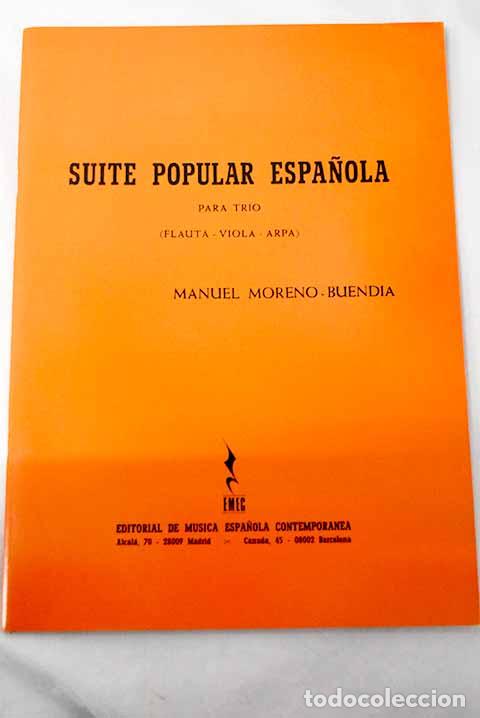 B&uuml;cher: Suite popular espa&ntilde;ola: para tr&iacute;o (flauta, viola, arpa).- Moreno-Buend&iacute;a, Manuel
