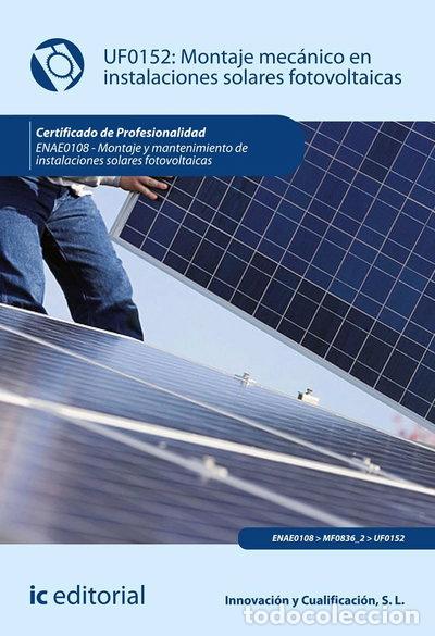 books: Montaje mec&aacute;nico en instalaciones solares fotovoltaicas- 9788411841825