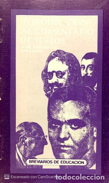 Libros: Introducci&oacute;n al comentario de textos- 9788436905403