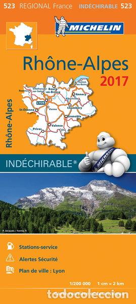 Libros: Carte R&eacute;gionale 523 Rhone Alpes 2017- 9782067219311