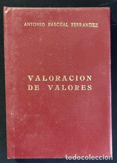 Livres: VALORACION DE VALORES - PASCUAL FERRANDEZ, Antonio