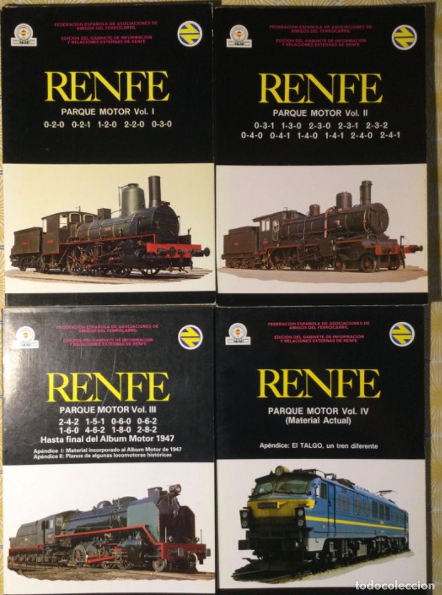 Libros: RENFE PARQUE MOTOR COLECCI&Oacute;N COMPLETA 4 VOL&Uacute;MENES