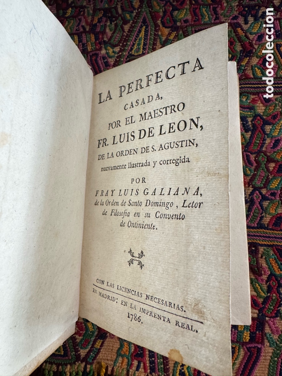 Libros: Fray Luis de Le&oacute;n La perfecta casada 1786 - Foto 4