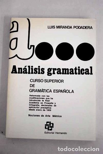 Libros: An&aacute;lisis gramatical- 9788471550040