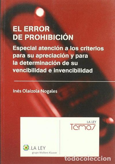 books: El error de prohibici&oacute;n- 9788497258296