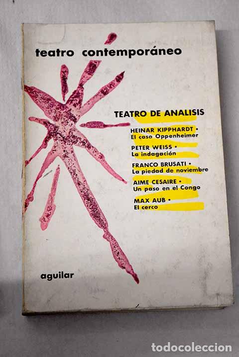 B&uuml;cher: Teatro de an&aacute;lisis contempor&aacute;neo