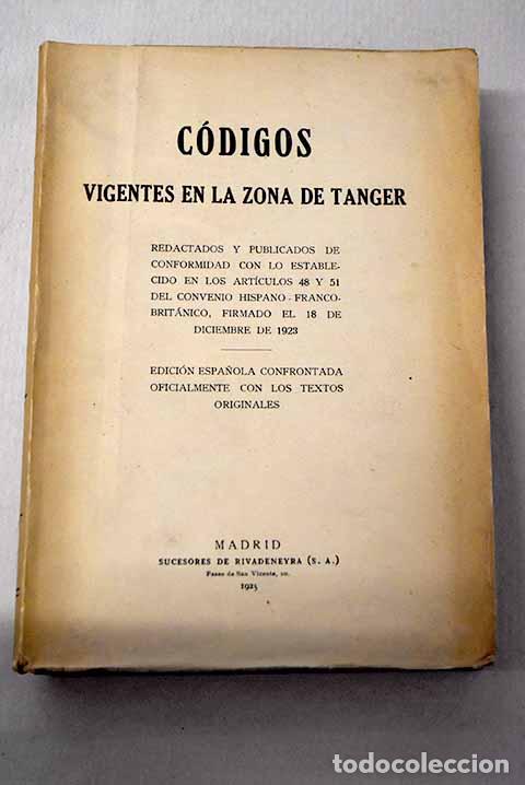 B&uuml;cher: C&oacute;digos vigentes en la zona de T&aacute;nger
