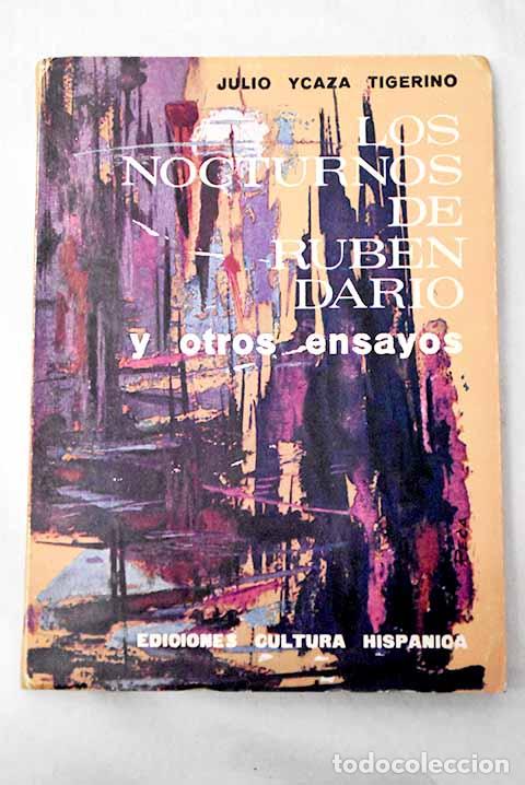 Libros: Los nocturnos de Rub&eacute;n Dar&iacute;o y otros ensayos.- Ycaza Tigerino, Julio