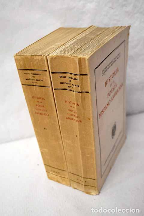 B&uuml;cher: Historia de la poes&iacute;a hispano-americana.- Men&eacute;ndez Pelayo, Marcelino