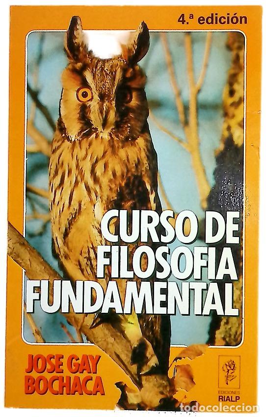 Libros: Curso de filosof&iacute;a fundamental