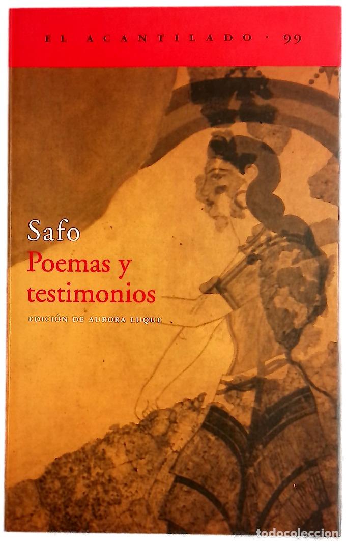 Libros: Poemas y testimonios - Safo; Luque, Aurora