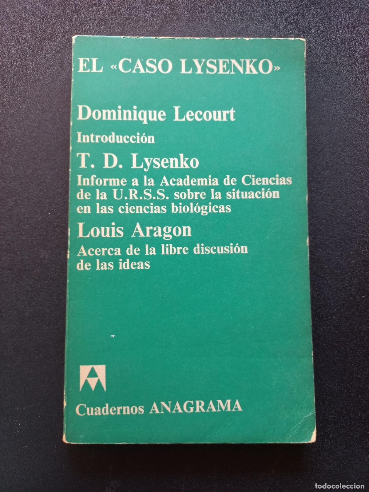 Livres: Dominique Lecourt - El caso Lysenko