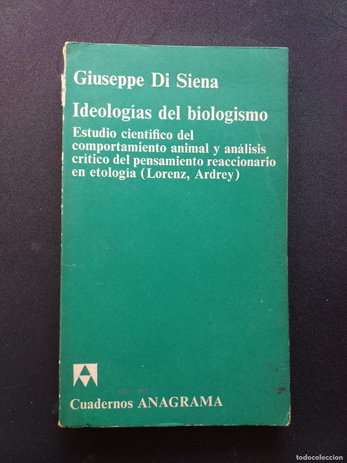 Libros: Giuseppe Di Siena - Ideolog&iacute;as del biologismo