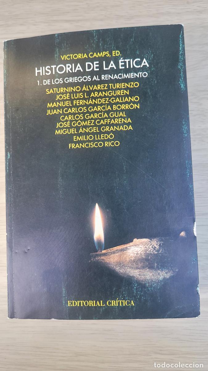 Libros: Historia de la &eacute;tica. 1. De los griegos al Renacimiento - Camps, Victoria (ed.)