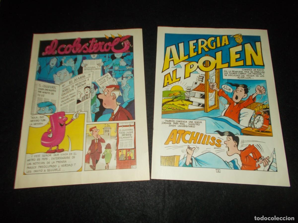 Libros: 2 COMICS EDILERNER: EL COLESTEROL y ALERGIA AL POLEN. 1986. Comic