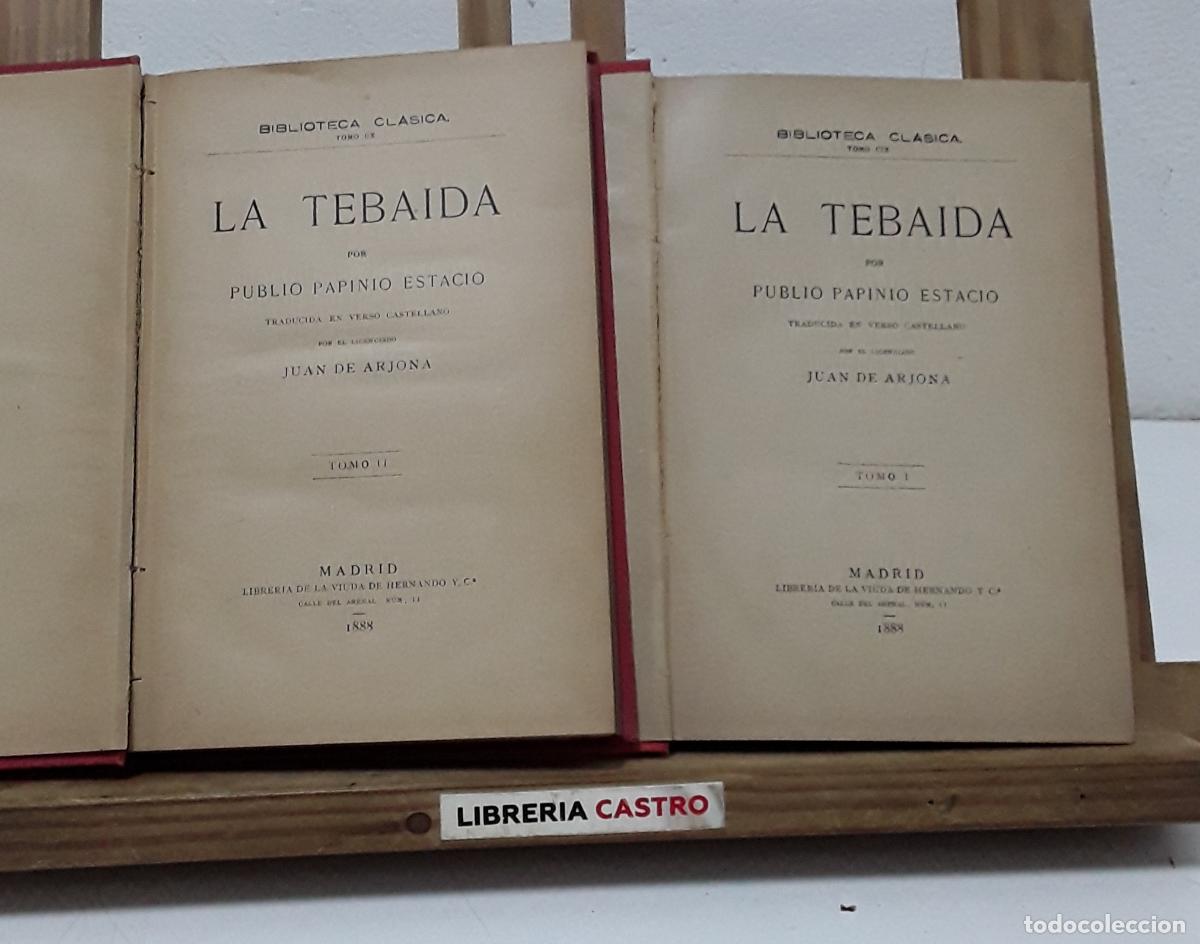 Libros: La Tebaida, Publio Papinio. II Tomos - Publio Papinio Estacio.