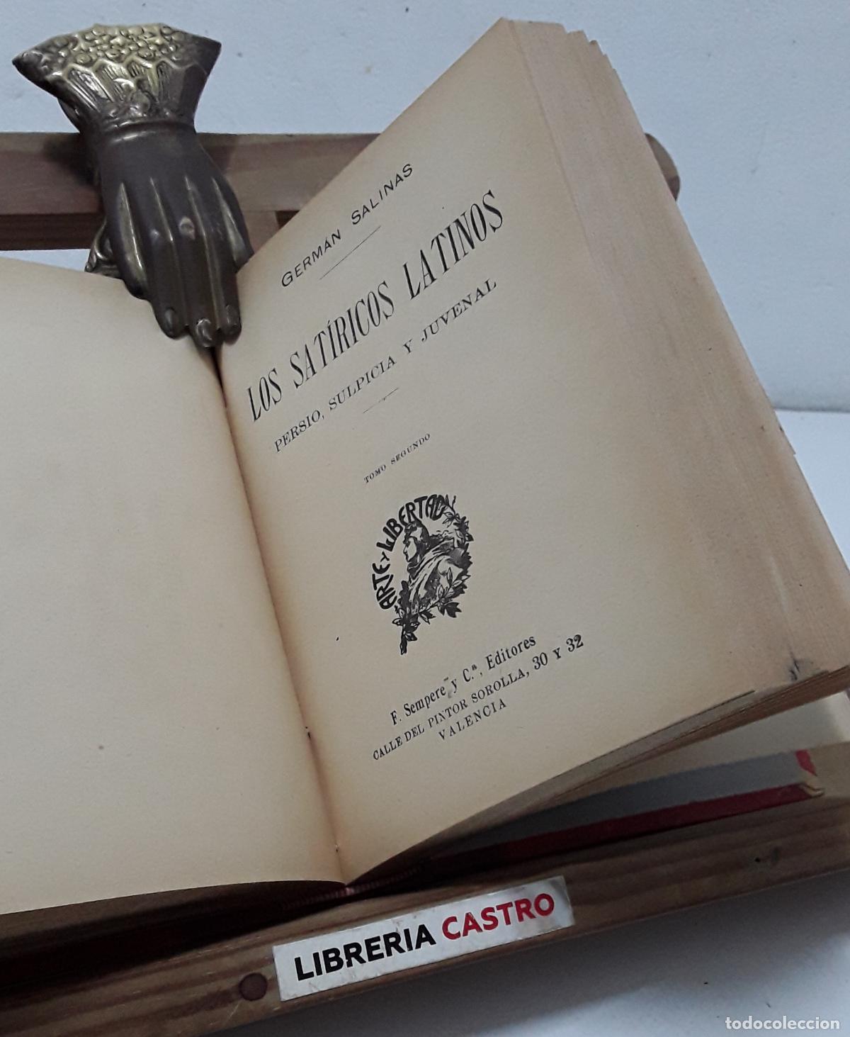 Livros em segunda m&atilde;o: Los sat&iacute;ricos latinos. Tomo I: Lucilio y Horacio. Tomo II: Persio, Sulpicia y Juvenal, - Germ&aacute;n Sali