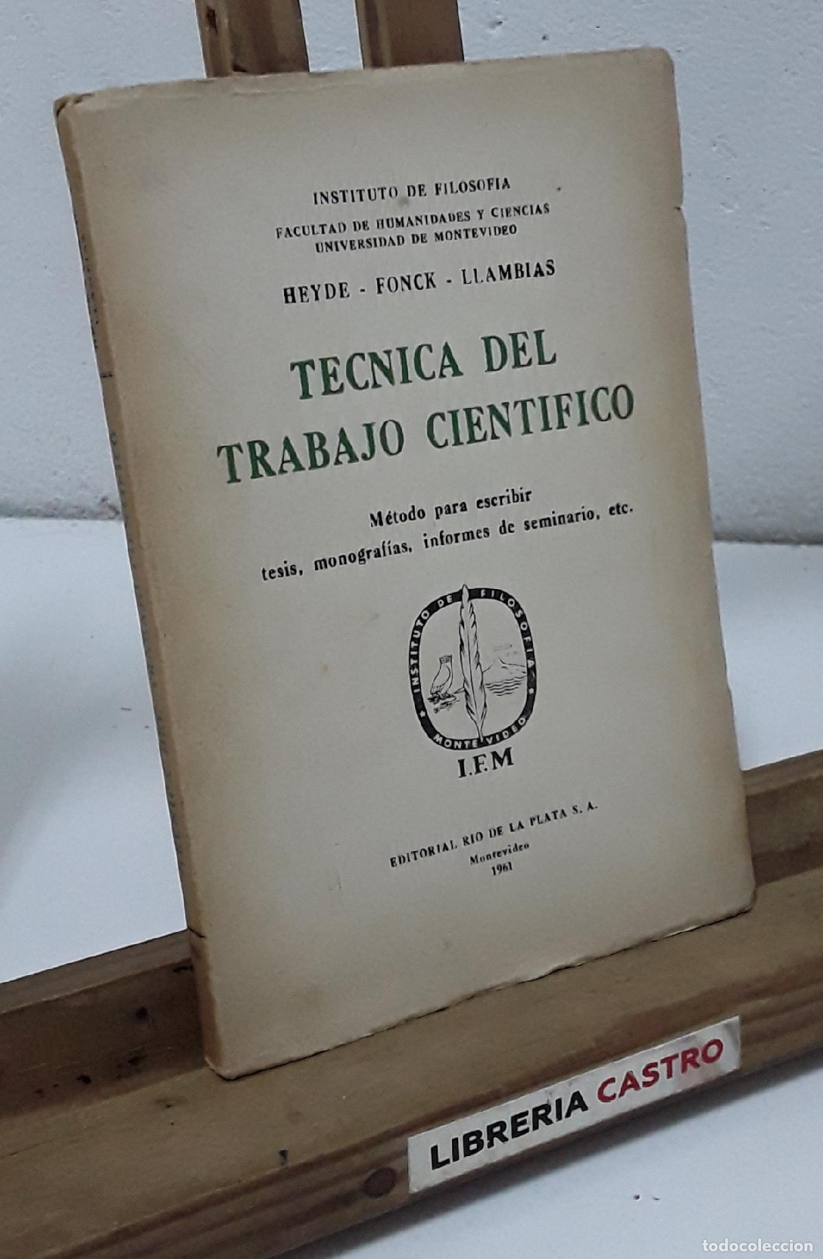 Livros em segunda m&atilde;o: T&eacute;cnica del trabajo cient&iacute;fico. M&eacute;todo para escribir tesis, monograf&iacute;as, informes de seminario, etc